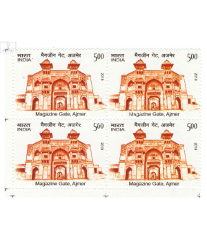 India 2019 Historical Gates Of Indian Forts And Monuments Ajmer Mnh Block Of 4 Stamp
