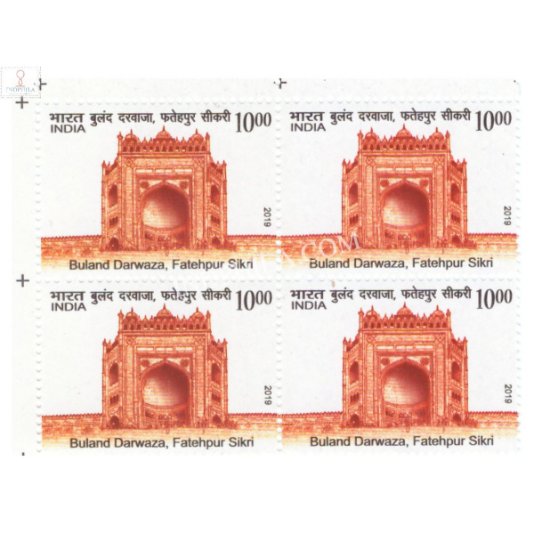 India 2019 Historical Gates Of Indian Forts And Monuments Fatehpur Sikri Mnh Block Of 4 Stamp