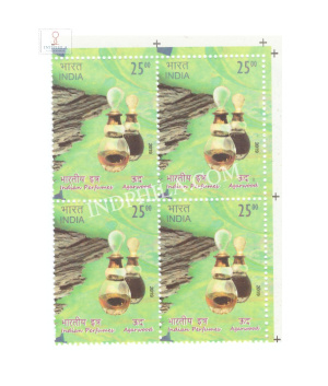 India 2019 Indian Perfumes Agarwood S1 Mnh Block Of 4 Stamp