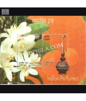 India 2019 Indian Perfumes Orange Blossom Mnh Miniature Sheet