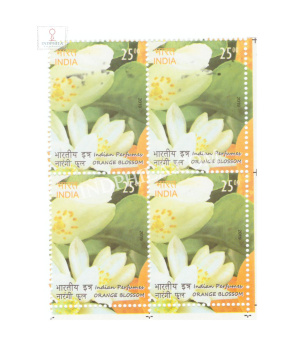 India 2019 Indian Perfumes Orange Blossom S1 Mnh Block Of 4 Stamp