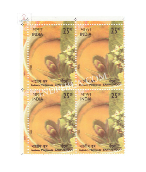 India 2019 Indian Perfumes Sandalwood S1 Mnh Block Of 4 Stamp