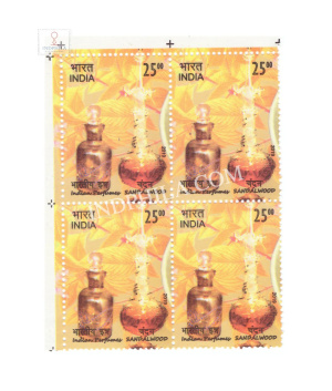 India 2019 Indian Perfumes Sandalwood S2 Mnh Block Of 4 Stamp