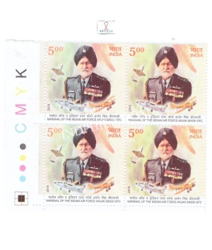 India 2019 Marshal Arjun Singh Mnh Block Of 4 Traffic Light Stamp
