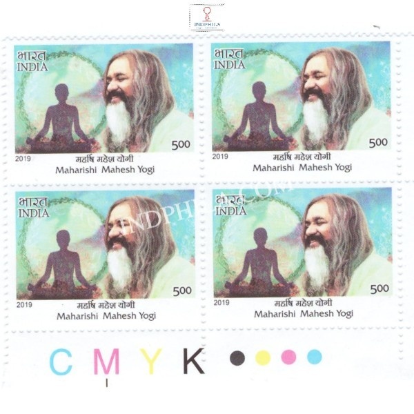 India 2019 Master Healer Of Ayush M M Yogi Mnh Block Of 4 Traffic Light Stamp