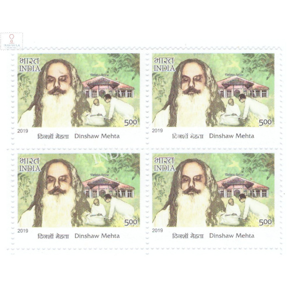 India 2019 Master Healers Of Ayush Dinshaw Mehta Mnh Block Of 4 Stamp