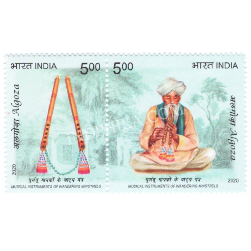 India 2020 Algoza Musical Instruments of Wandering Minstrels Mnh ...