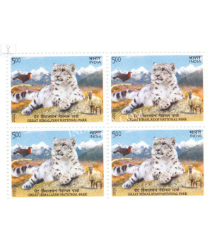 India 2020 Unesco World Heritage Sites Great Himalayan Mnh Block Of 4 Stamp