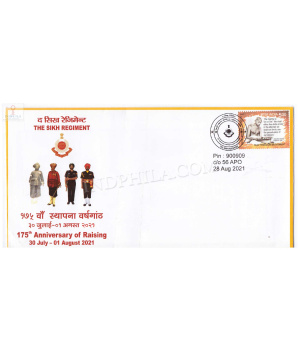 India 2021 175th Anniversary Of Raising The Sikh Regiment Army Postal Cover