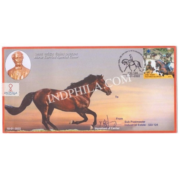 India 2022 Carried Cover Carried By Horse To Commemorate 175 Years Of Sir Arthur Cotton