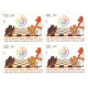 India 2022 Chess Olympiad Mnh Block Of 4 Stamp