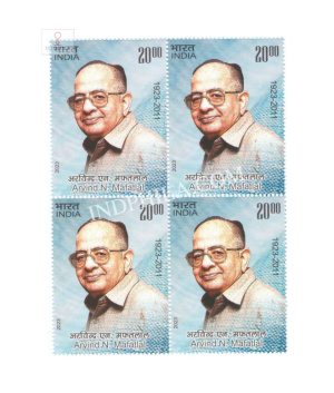 India 2023 Arvind N Mafatlal Mnh Block Of 4 Stamp