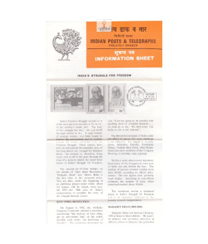 Indias Struggle For Freedom Brochure 1983