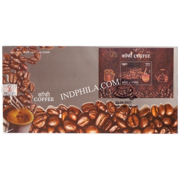 Miniature Sheet First Day Cover Of Coffee 23 Apr 2017