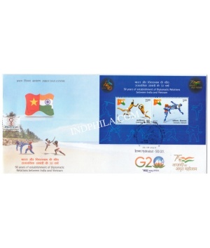 Miniature Sheet First Day Cover Of India And Vietnam 16 Oct 2023