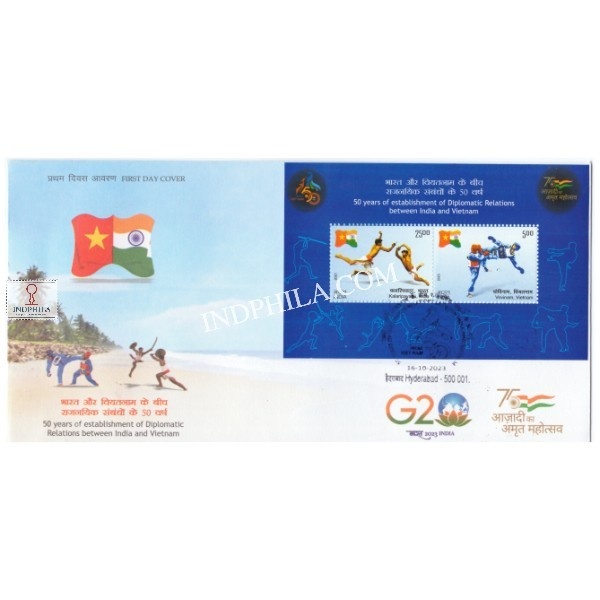 Miniature Sheet First Day Cover Of India And Vietnam 16 Oct 2023
