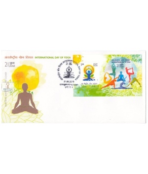 Miniature Sheet First Day Cover Of International Yoga Day 21 Jun 2015