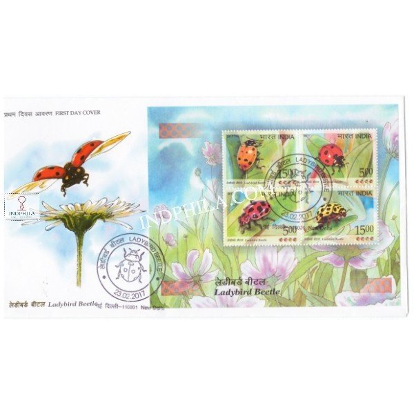 Miniature Sheet First Day Cover Of Ladybird Beetle 23 Feb 2017