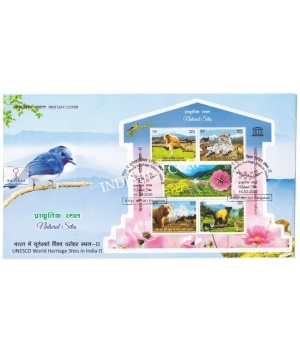 Miniature Sheet First Day Cover Of Natural Sites Unesco World Heritage Sites In India Ii 16 Mar 2020