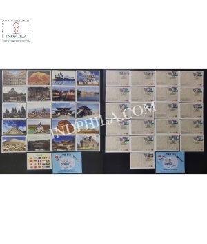 Set Of 21 Special Picture Post Cards Cancelled Released By Karnataka Postal Circle To Commemorate The G20 Summit