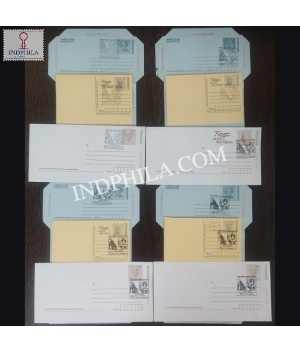 Special Cancellation Postal Stationery Celebrating Parakram Diwas By 4 Stamp Collection Bureaus Of Karnataka