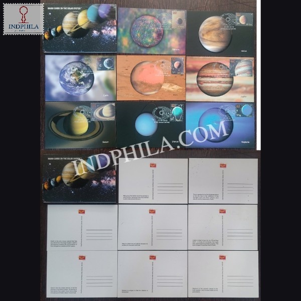 The Solar System Set Of 8 Maxim Cards