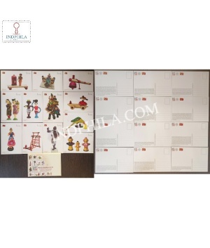 Traditional Toys Of India Set Of 12 Post Cards