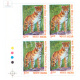 India 2011 Childrens Day Standing Tiger Mnh Block Of 4 Traffic Light Stamp