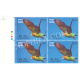 India 2016 Exotic Birds Cape Parrot Mnh Block Of 4 Traffic Light Stamp