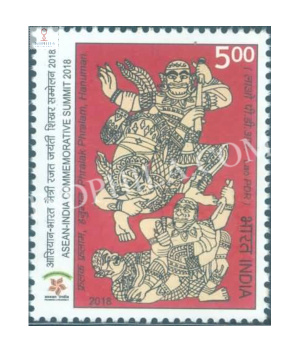 India 2018 Asean India Commemorative Summit Phra Lak Phra Lam Laos Mnh Single Stamp