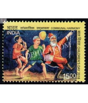 India 2018 Childens Day Commual Harmony S2 Mnh Single Stamp