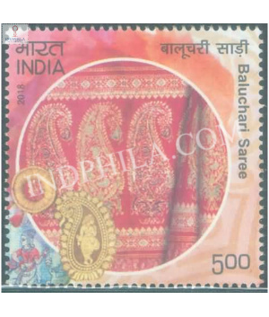 India 2018 Handlooms Of India Baluchari Saree Mnh Single Stamp