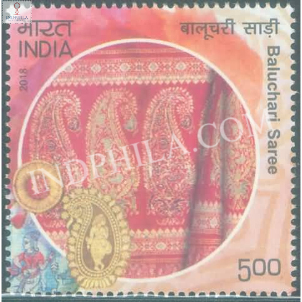 India 2018 Handlooms Of India Baluchari Saree Mnh Single Stamp