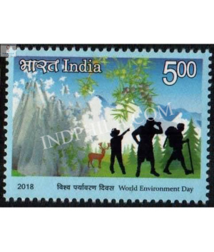 India 2018 World Environment Day Hunting Mnh Single Stamp