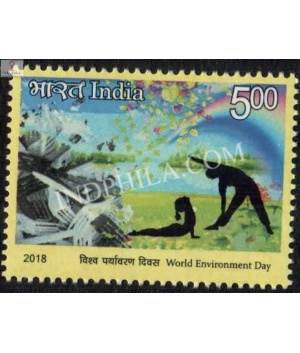 India 2018 World Environment Day Yoga Mnh Single Stamp