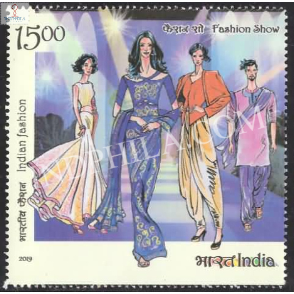 India 2019 Indian Fashion Series 3 Fashion Show Mnh Single Stamp