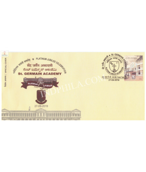 India 2019 Special Cover Of St Germain Academy Platinum Jubilee Celebration From Bangalore Karnataka