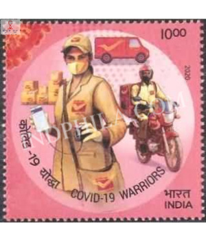India 2020 Salute To Covid 19 Warriors Dak Seva Unit Mnh Single Stamp