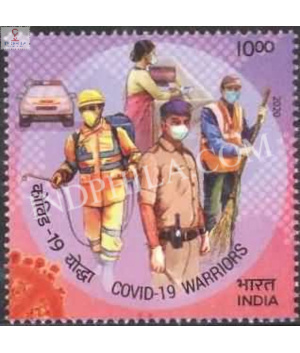 India 2020 Salute To Covid 19 Warriors Sanitizers Unit Mnh Single Stamp