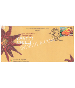 India 2021 Gi Tag Special Cover Of Byadgi Chilli Was Released On 6th September 2021 Byadgi Karnataka