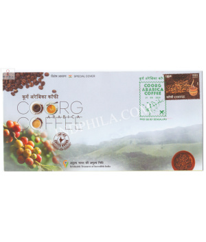 India 2021 Gi Tag Special Cover Of Coorg Arabica Coffee Was Released On 31st August 2021 Bengaluru Karnataka