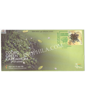 India 2021 Gi Tag Special Cover Of Coorg Green Cardamom Was Released On 22nd October 2021 Madikeri Karnataka