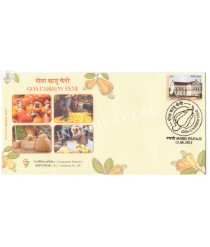 India 2021 Gi Tag Special Cover Of Goa Cashew Feni Was Released On 12th August 2021 Panaji Maharashtra