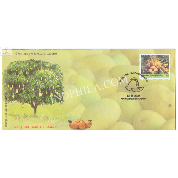 India 2021 Gi Tag Special Cover Of Jardalu Mango Was Released On 3rd September 2021 Bhagalpur Bihar