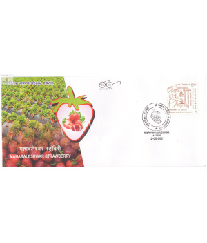 India 2021 Gi Tag Special Cover Of Mahabaleshwar Strawberry Was Released On 12th August 2021 Mahabaleshwar Maharashtra
