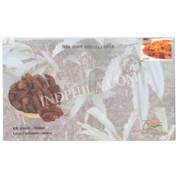 India 2022 Gi Tag Special Cover Of Large Cardamom Sikkim Was Released On 28th February 2022 Siliguri West Bengal
