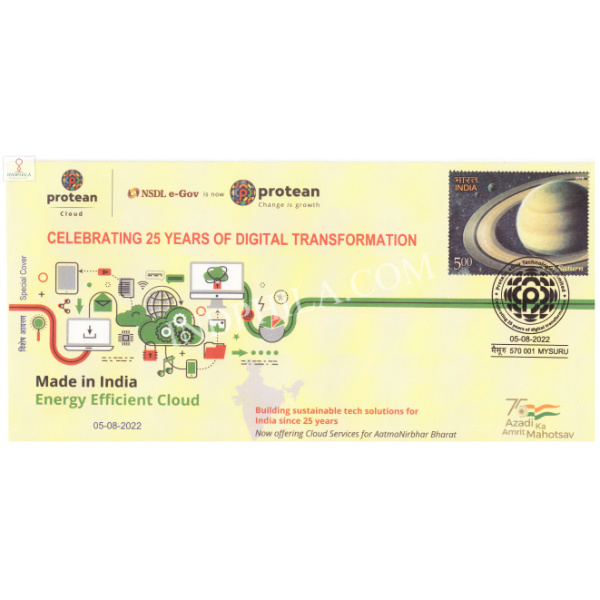 India 2022 Special Cover Of Celebrating 25 Years Of Digital Transformation From Mysuru Karnataka