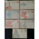 World Philatetic Exhibition New Delhi Set Of 7 Postcards