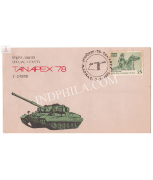 India 1978 Special Cover Of Tanapex 1978 Vijayanta Tank 1978