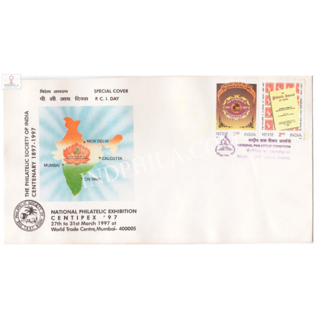 India 1997 Special Cover of The Philatelic Society of India Centipex 97 ...
